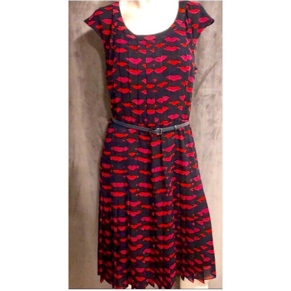 Halogen Navy Lip Dress